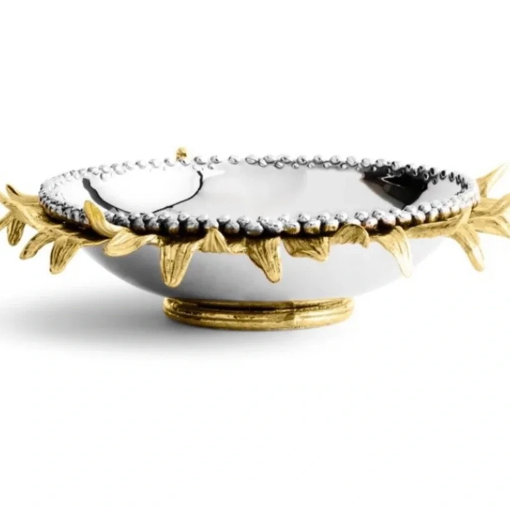 Michael Aram Silver and Gold Sunburst Decorative DishBowl - Picture 2 of 8